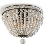 Malibu Flush Mount Ceiling Light - Weathered White