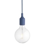 E27 Pendant - White / Pale Blue