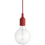 E27 Pendant - White / Red