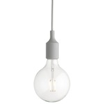 E27 Pendant - White / Light Grey