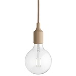 E27 Pendant - White / Beige-Rose