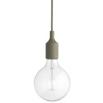 E27 Pendant - White / Olive