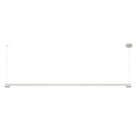Pipeline 1 Power Up or Down Suspension End Feed /One Canopy - Satin Nickel / White Lens