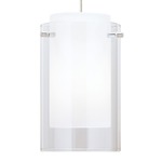 Echo Small Pendant - Satin Nickel / Clear