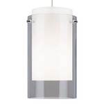 Echo Small Pendant - Satin Nickel / Smoke
