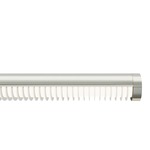 Pipeline 1 Power Up or Down Warm Dim End Feed/Two Canopies - Satin Nickel / White / White Louver