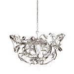 Delphinium Round Chandelier - Nickel / Clear