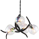 Ersa Chandelier - Matte Black / Iridescent