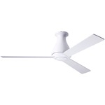 Altus Flush Ceiling Fan - Gloss White / White