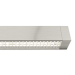 Cirrus D1 Linear Suspension w/Remote/End Feed/SQ Canopy - Satin Nickel / Clear / White Louver