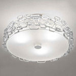 Glamour Ceiling Light Fixture - Nickel / White