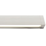 Nova Linear Suspension with End Feed Power/One Canopy - Satin Nickel / White Lens