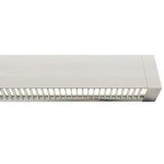 Nova Linear Suspension with End Feed Power/One Canopy - Satin Nickel / White / White Louver