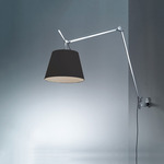 Tolomeo Mega Wall Light with Diffuser - Aluminum / Black Shade
