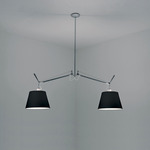 Tolomeo Double Shade Suspension - Stainless Steel / Black