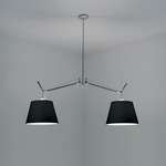 Tolomeo Double Shade Suspension - Stainless Steel / Black
