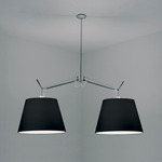 Tolomeo Double Shade Suspension - Stainless Steel / Black