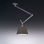 Tolomeo Off Center Suspension with Black Shade - Aluminum / Black