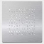 Qlocktwo Metallic Classic Wall Clock - Stainless Steel