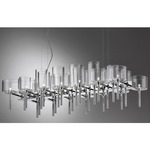 Spillray Linear Uplight Suspension - Polished Chrome / Crystal