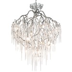 Hollywood Conical Glass Chandelier - Nickel