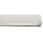 Nova Linear Suspension with Remote Power/SQ Canopy - Satin Nickel / White / White Louver