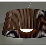 Ribbon SO60 Pendant - Satin Nickel / Brown