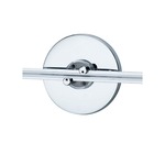 Wall Monorail 4 In Round Power Feed Canopy w/LED Transformer - Satin Nickel