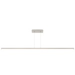 Cirrus R1 Linear Suspension w/Power/Center Feed - Satin Nickel / White Lens