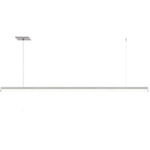 Cirrus R1 Linear Suspension w/Power/End Feed/One Canopy - Satin Nickel / White Lens