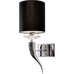 Loving Arms W1 Single Wall Lamp - Chrome / Black