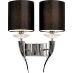 Loving Arms W2 Double Wall Lamp - Chrome / Black