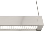 Cirrus D1 Warm Dim Linear Suspension w/Power End Feed - Satin Nickel / White / White Louver