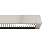 Cirrus D1 Warm Dim Linear Suspension w/Power End Feed - Satin Nickel / White / Black Louver