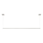 Cirrus D1 Warm Dim Linear Suspension w/Power End Feed - Satin Nickel / White Lens