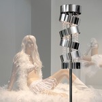 Secret Club Floor Lamp with Swarovski Crystal - Chrome / Crystal