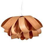 Agatha Pendant - Brushed Nickel / Natural Cherry Wood