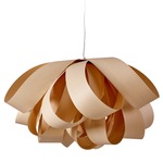 Agatha Pendant - Brushed Nickel / Natural Beech Wood