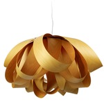 Agatha Pendant - Brushed Nickel / Yellow Wood