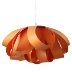 Agatha Pendant - Brushed Nickel / Orange Wood