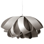 Agatha Pendant - Brushed Nickel / Grey Wood