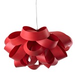 Agatha Pendant - Brushed Nickel / Red Wood