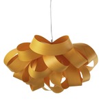 Agatha Pendant - Brushed Nickel / Yellow Wood