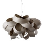 Agatha Pendant - Brushed Nickel / Grey Wood