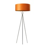 Cosmos Floor Lamp - Brushed Nickel / Orange Wood