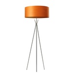 Cosmos Floor Lamp - Brushed Nickel / Orange Wood