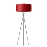Cosmos Floor Lamp - Brushed Nickel / Red Wood
