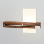 Levo Right Bedside Wall Light - Walnut / Aluminum