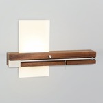 Levo Left Bedside Wall Light - Walnut / Aluminum
