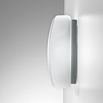 Rialto Rectangle Flush Mount Wall / Ceiling Light - White / Opal